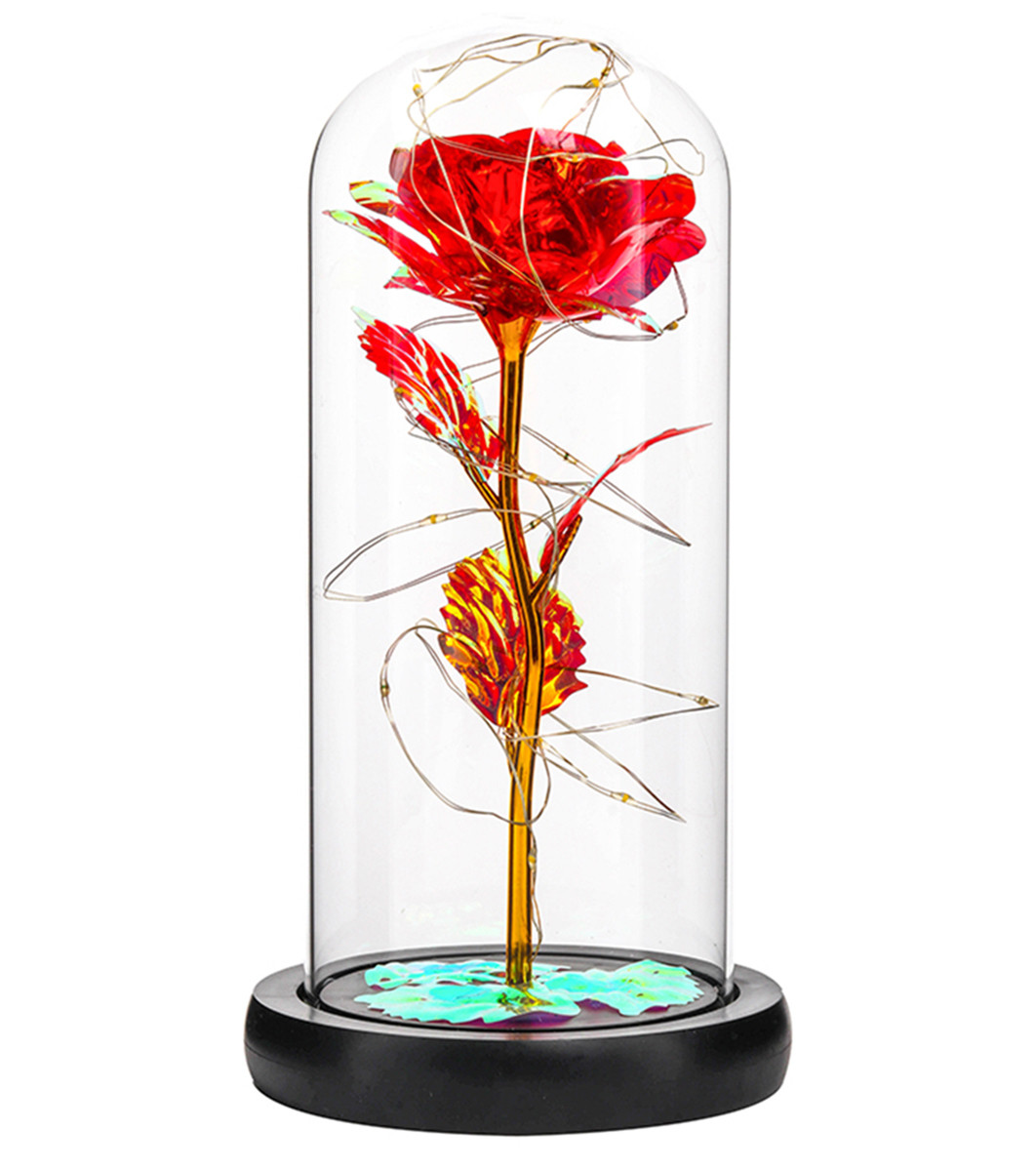 Вечная роза в стеклянном абажуре с подсветкой SiPL - фото 2 - id-p206163201