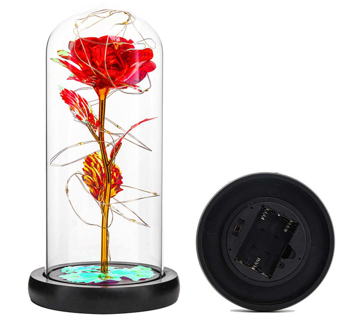 Вечная роза в стеклянном абажуре с подсветкой SiPL - фото 3 - id-p206163201