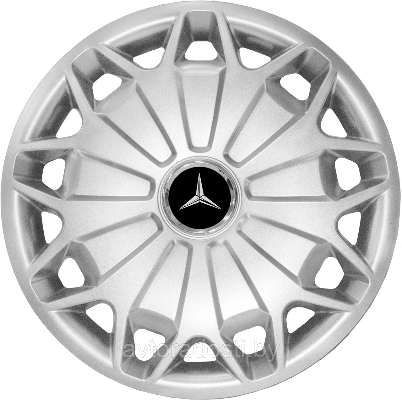 Колпаки на колеса SJS модель 338 / 15"+ комплект значков Mercedes - фото 1 - id-p206163197