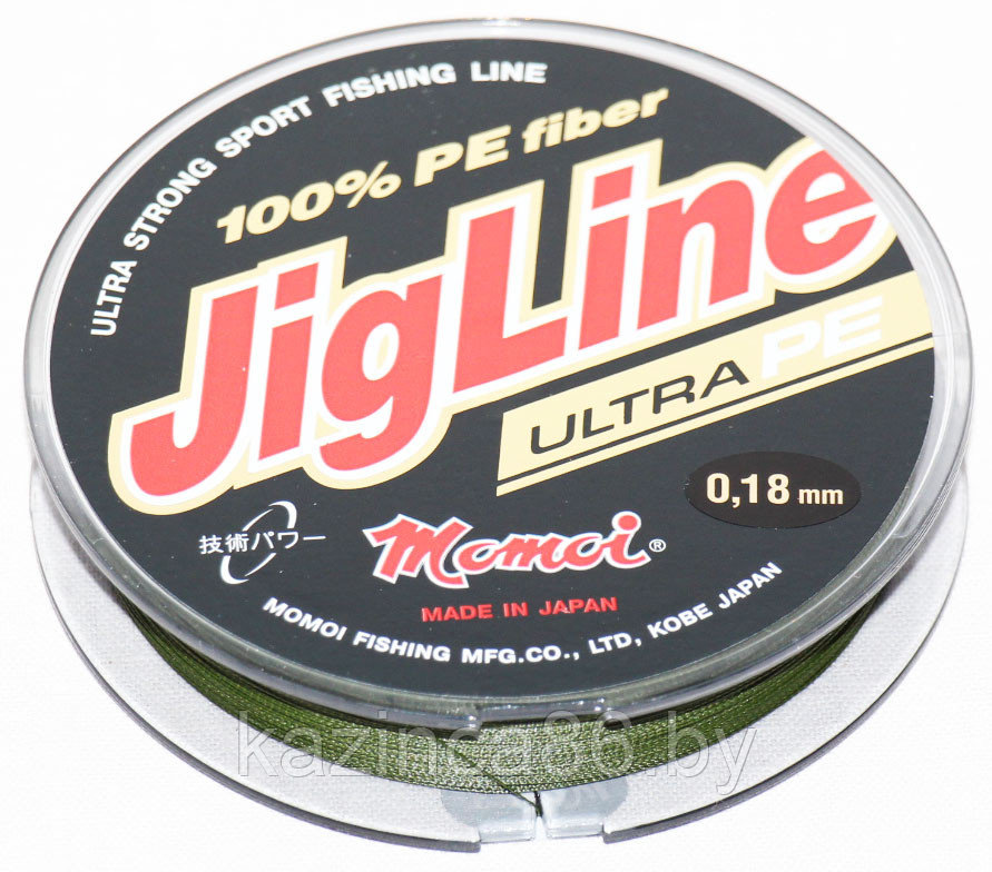 Шнур плетёный Momoi JIGLINE ULTRA PE 0.18 (100м)