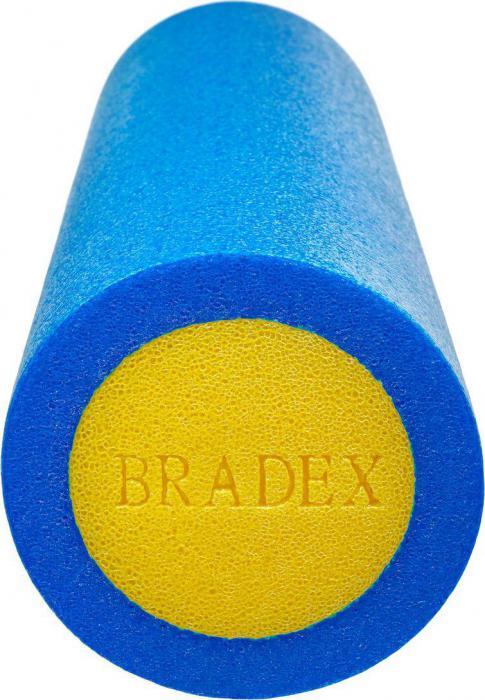 Ролик для йоги и пилатеса Bradex SF 0818, 15*45 см, голубой (Yoga roll, 15*45 cm, blue/yellow) - фото 3 - id-p175230275