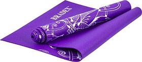 Коврик для йоги и фитнеса 173*61*0,4 с рисунком ВИОЛЕТ (Yoga mat 173*61*0,5 with picture violet 814c), Bradex