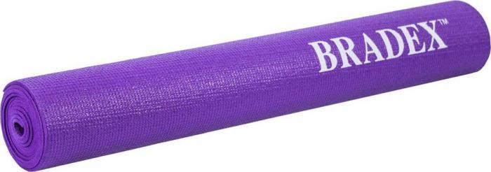 Коврик для йоги и фитнеса 173*61*0,4 с рисунком ВИОЛЕТ (Yoga mat 173*61*0,5 with picture violet 814c), Bradex - фото 2 - id-p176325882
