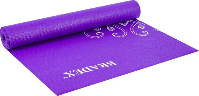 Коврик для йоги и фитнеса 173*61*0,4 с рисунком ВИОЛЕТ (Yoga mat 173*61*0,5 with picture violet 814c), Bradex - фото 5 - id-p176325882