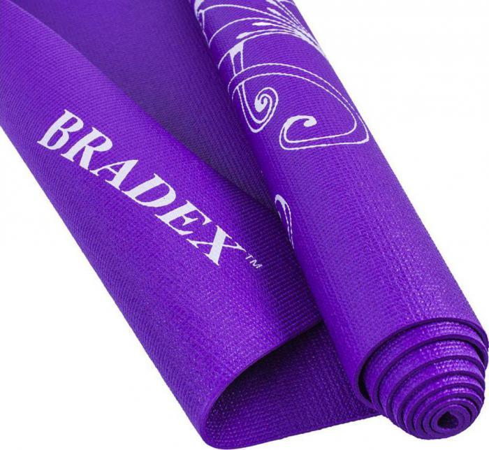 Коврик для йоги и фитнеса 173*61*0,4 с рисунком ВИОЛЕТ (Yoga mat 173*61*0,5 with picture violet 814c), Bradex - фото 6 - id-p176325882