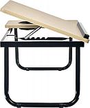 Стол складной с подъёмной крышкой и подстаканником «ВИТА», 55x32x25см, мдф, металл, св.дерево, черный (Tables, фото 7