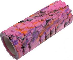 Валик для фитнеса «ТУБА», камуфляж розовый (Deep tissue massage foam roller), Bradex SF 0334