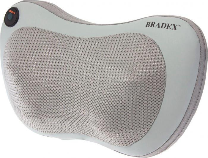 Массажная подушка с подогревом и разминающим массажем Шиацу, серая (Massage Pillow, gray), Bradex KZ 0564 - фото 4 - id-p187111071