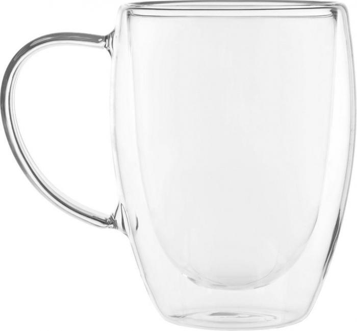 Кружка с двойными стенками, 350 мл, для кофе, капучино, латте, чая, стекло (glass mug 350ml), Bradex TK 0610 - фото 2 - id-p188044234