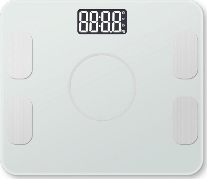 Умные напольные весы с функцией Bluetooth, белые (Bluetooth scales, white (SBS-35089B)), Bradex KZ 0938