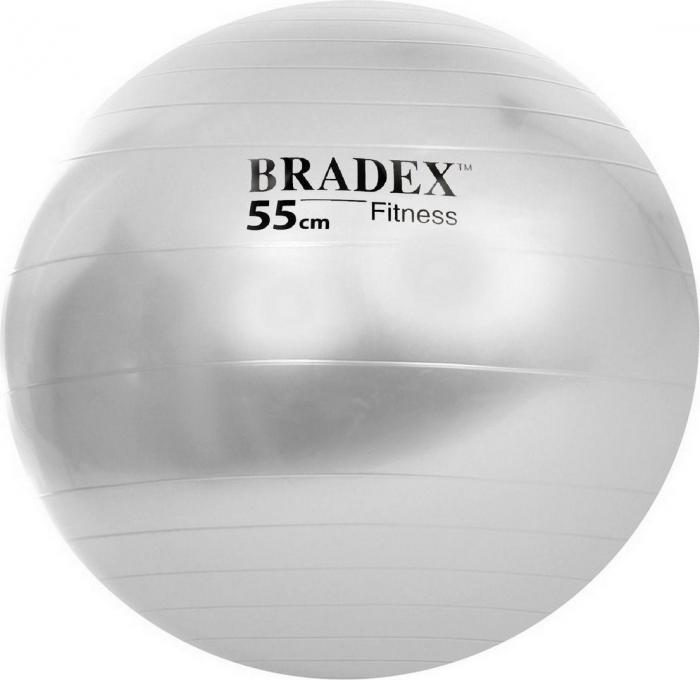 Мяч для фитнеса «ФИТБОЛ-55» с насосом (Fitness Ball 55 сm with pump), Bradex SF 0241 - фото 1 - id-p197347790