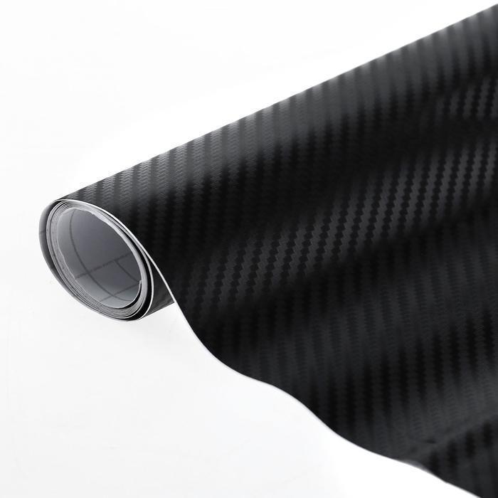 Пленка карбон 3D, самоклеящаяся, 25x30 см, черный - фото 1 - id-p206084946
