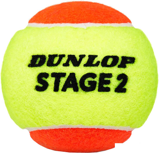 Набор теннисных мячей Dunlop Stage 2 (3 шт, оранжевый) - фото 1 - id-p205471213