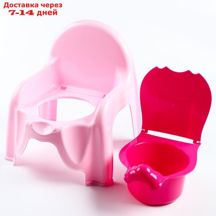 Горшок-стульчик с крышкой, цвет розовый - фото 2 - id-p206081503