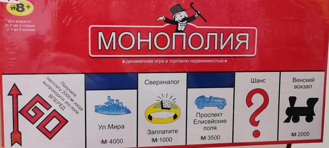 Настольная игра "МОНОПОЛИЯ"