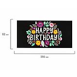 Конверт для денег "HAPPY BIRTHDAY!", Цветы, 166х82 мм, выборочный лак, фото 2