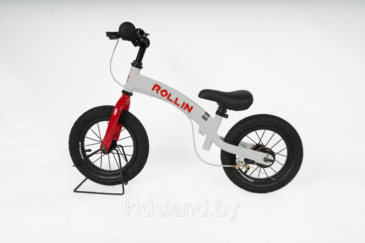 Беговел-велосипед Bubago Rollin цвет White-Red/Белый-красный