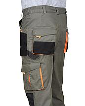 Костюм СИРИУС-МАНХЕТТЕН куртка, брюки оливковый с оранжевым и чер. тк. мех. стрейч пл 260 г/кв.м, фото 2