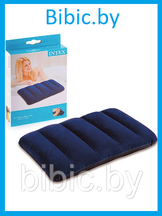 Надувная подушка Интекс PILLOW ROYAL BLUE 43x28см Intex арт 68672 для путешествий, купания, сна, отдыха - фото 1 - id-p206288582