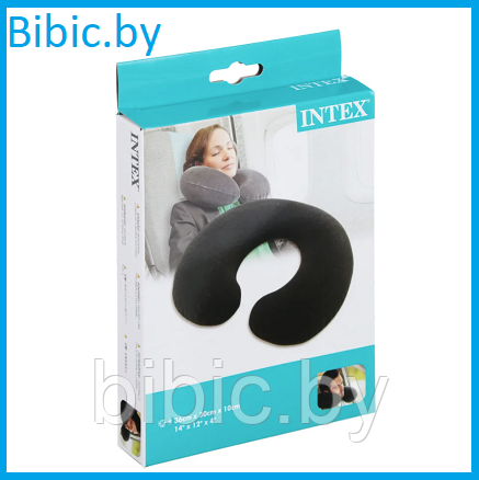 Надувная подушка-подголовник Интекс Intex арт 68672 для путешествий, сна, отдыха