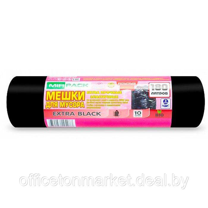 Мешки для мусора ПВД Mirpack "Extra", 50 мкм, 180 л, 10 шт/рулон - фото 1 - id-p206305085