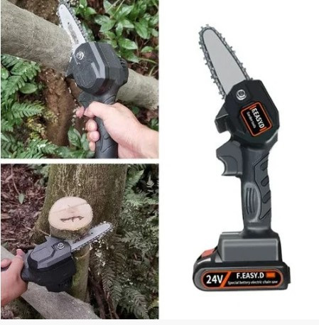 Мини-пила аккумуляторная цепная Mini Electric Chainsaw - фото 1 - id-p206306753