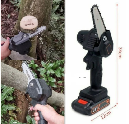 Мини-пила аккумуляторная цепная Mini Electric Chainsaw - фото 3 - id-p206306753