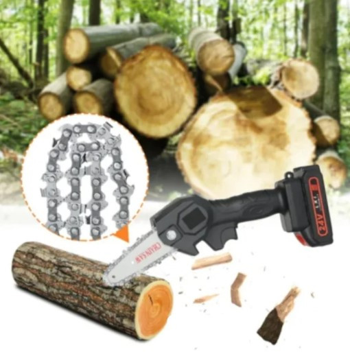 Мини-пила аккумуляторная цепная Mini Electric Chainsaw - фото 4 - id-p206306753