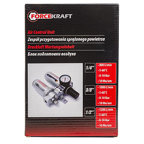 Блок подготовки воздуха 1/2" FORCEKRAFT FK-AFRL804, фото 2