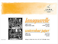 Бумага для акварели Lanaquarelle, 300 г/м, 100% хлопок, склейка, горячее прессование, 18 x 26 см, 20 листов