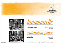 Бумага для акварели Lanaquarelle, 300 г/м, 100% хлопок, склейка, горячее прессование, 31 x 41 см, 20 листов