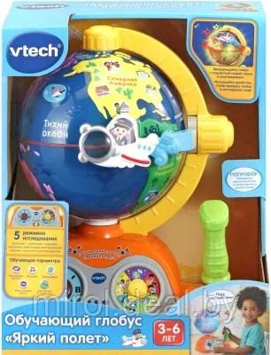 Развивающая игрушка Vtech Обучающий глобус. Яркий полет / 80-197826 - фото 3 - id-p206320246