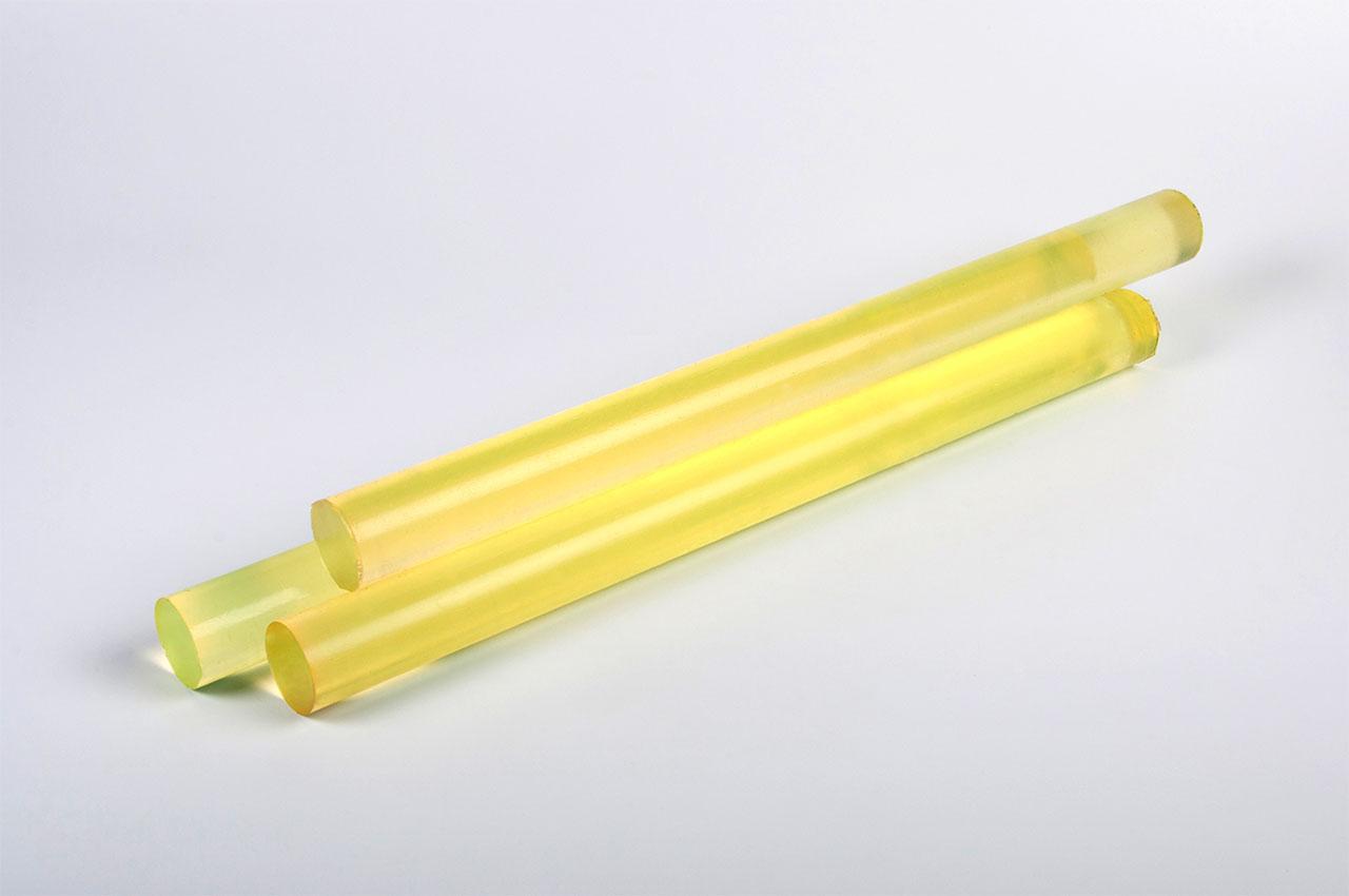 Полиуретан стержень Ф 40 мм ШОР А83 Китай (500 мм, 0.9 кг, жёлтый) - фото 1 - id-p206393080