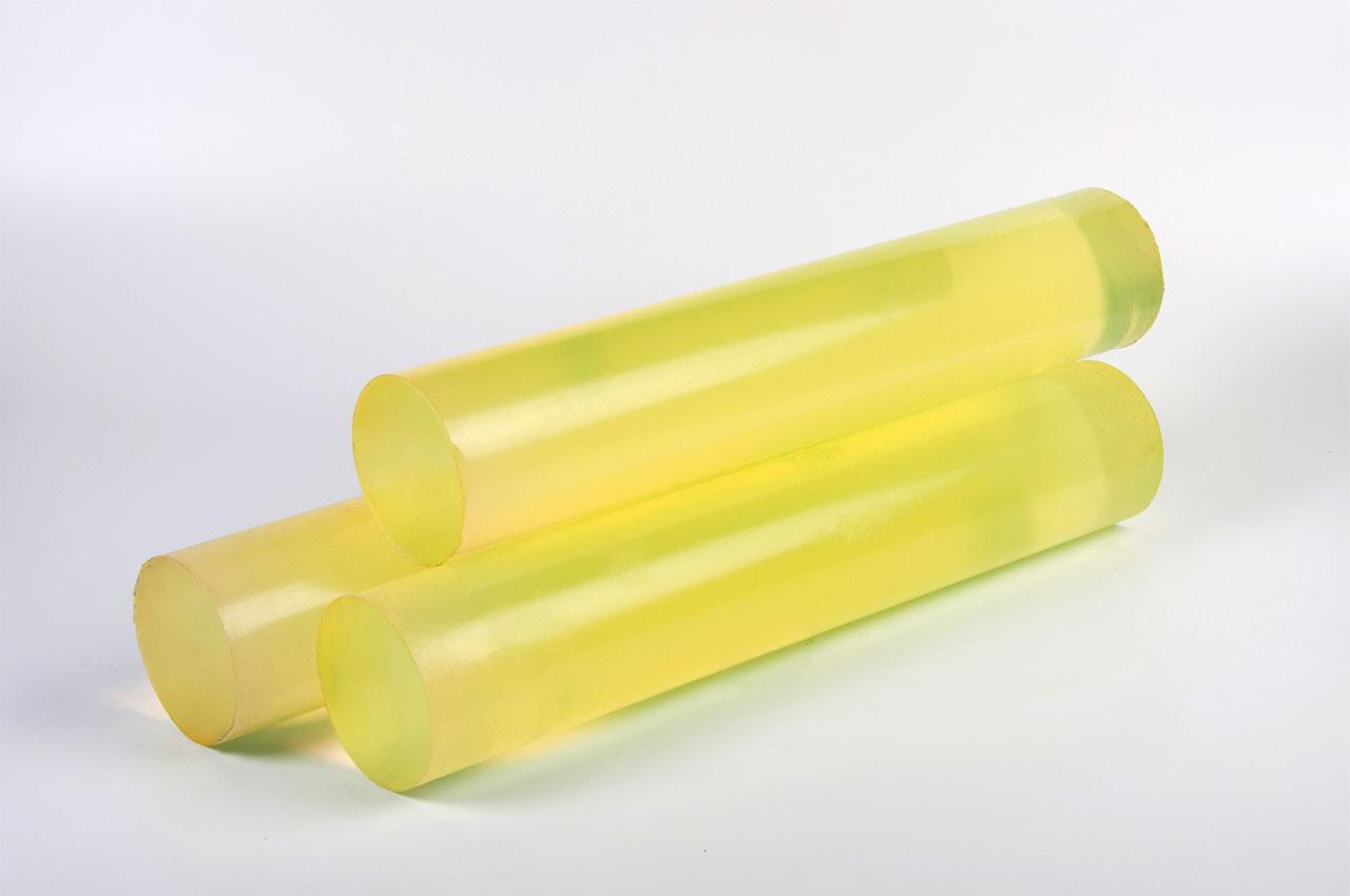 Полиуретан стержень Ф 45 мм ШОР А83 Китай (500 мм, 1.0 кг, жёлтый) - фото 1 - id-p206393083