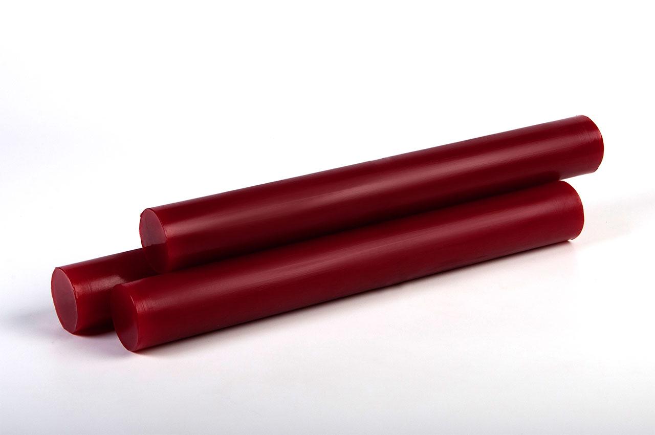 Полиуретан стержень Ф 50 мм (400 мм, 1.0 кг, красный, ШОР А85) Россия - фото 1 - id-p206393084