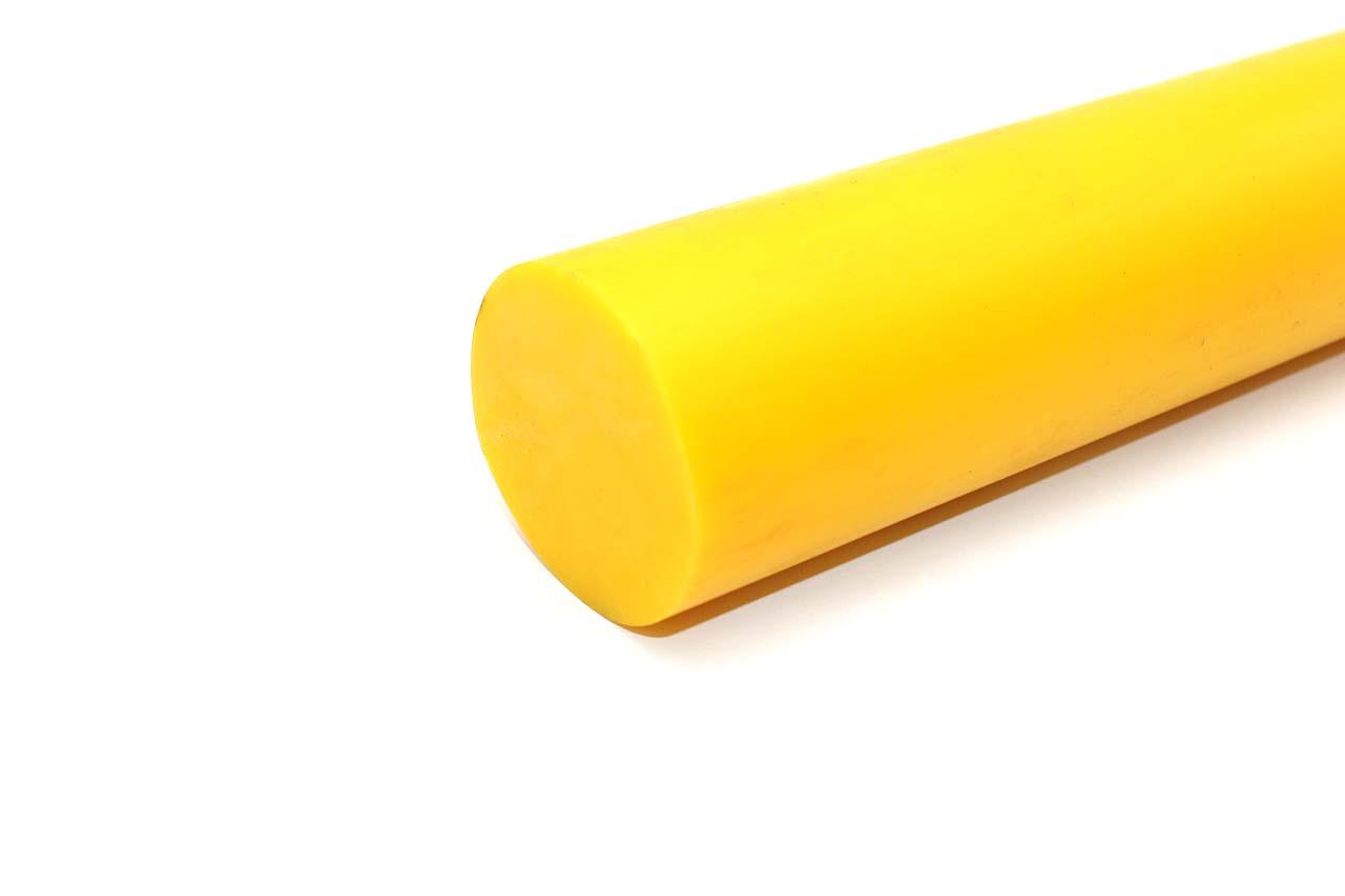 Полиуретан стержень Ф 50 мм ШОР А95 Китай (500 мм, 1.3 кг, жёлтый) - фото 1 - id-p206393086