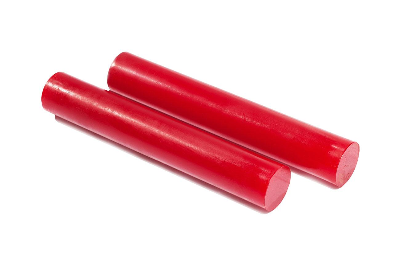 Полиуретан стержень Ф 65 мм (400 мм, 1.7 кг, красный, ШОР А85) Россия - фото 2 - id-p206393092