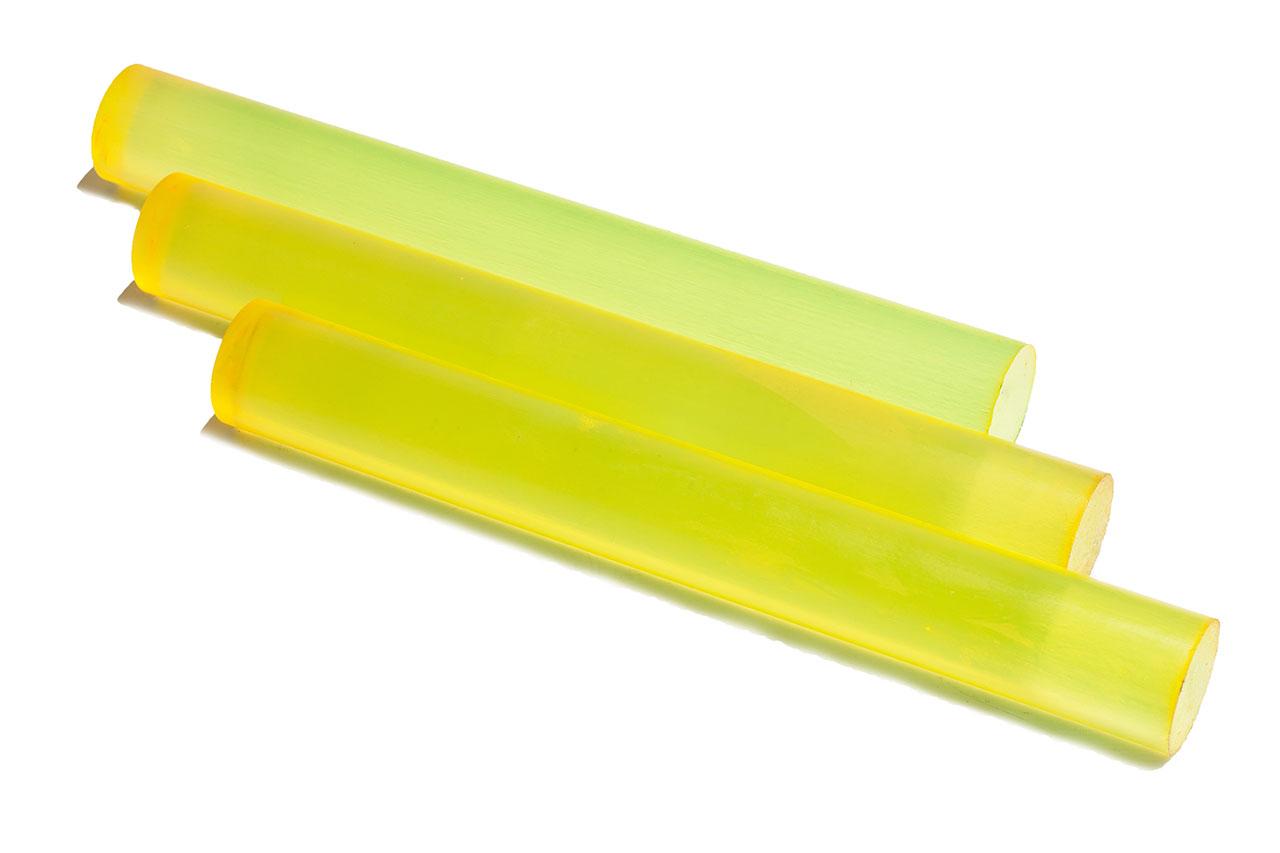 Полиуретан стержень Ф 65 мм ШОР А83 Китай (500 мм, 2.0 кг, жёлтый) - фото 3 - id-p206393093