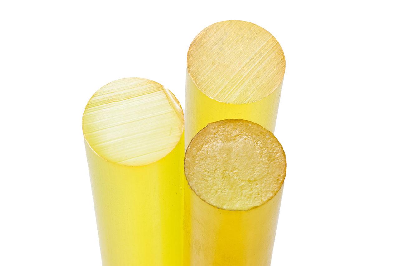 Полиуретан стержень Ф 65 мм ШОР А83 Китай (500 мм, 2.0 кг, жёлтый) - фото 4 - id-p206393093