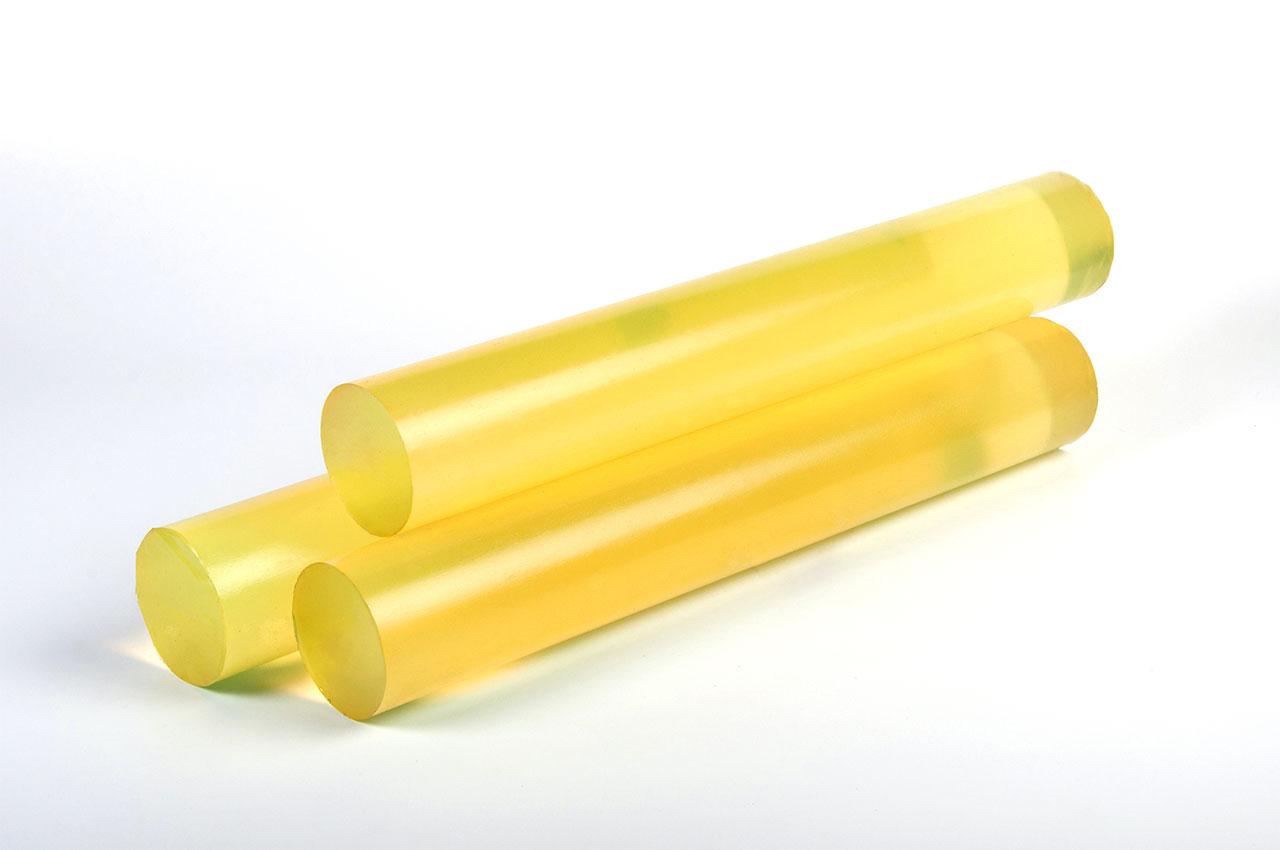 Полиуретан стержень Ф 80 мм ШОР А83 Китай (500 мм, 3.0 кг, жёлтый) - фото 1 - id-p206393099
