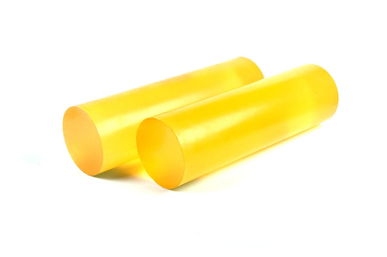 Полиуретан стержень Ф 150 мм ШОР А83 Китай (500 мм, 11.5 кг, жёлтый) - фото 1 - id-p206393109
