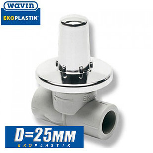 Кран под штукатурку d25 LUX шаровый Wavin Ekoplastik