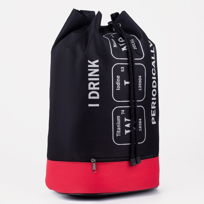 Рюкзак-торба молодёжный, отдел на стяжке шнурком, цвет чёрный/красный - фото 1 - id-p206404432