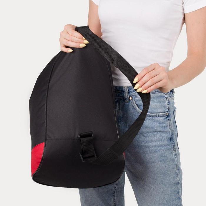 Рюкзак-торба молодёжный, отдел на стяжке шнурком, цвет чёрный/красный - фото 8 - id-p206404432