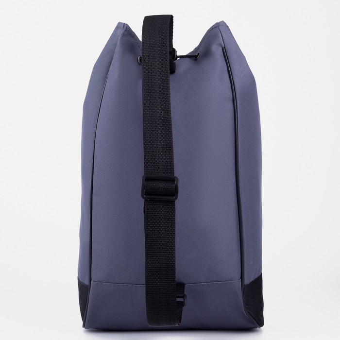 Рюкзак-торба молодёжный, отдел на стяжке шнурком, цвет чёрный/серый - фото 6 - id-p206404433