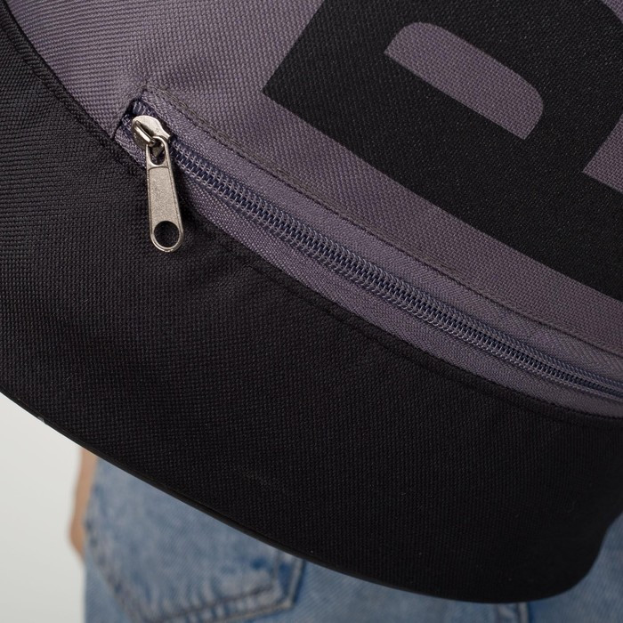 Рюкзак-торба молодёжный, отдел на стяжке шнурком, цвет чёрный/серый - фото 7 - id-p206404433