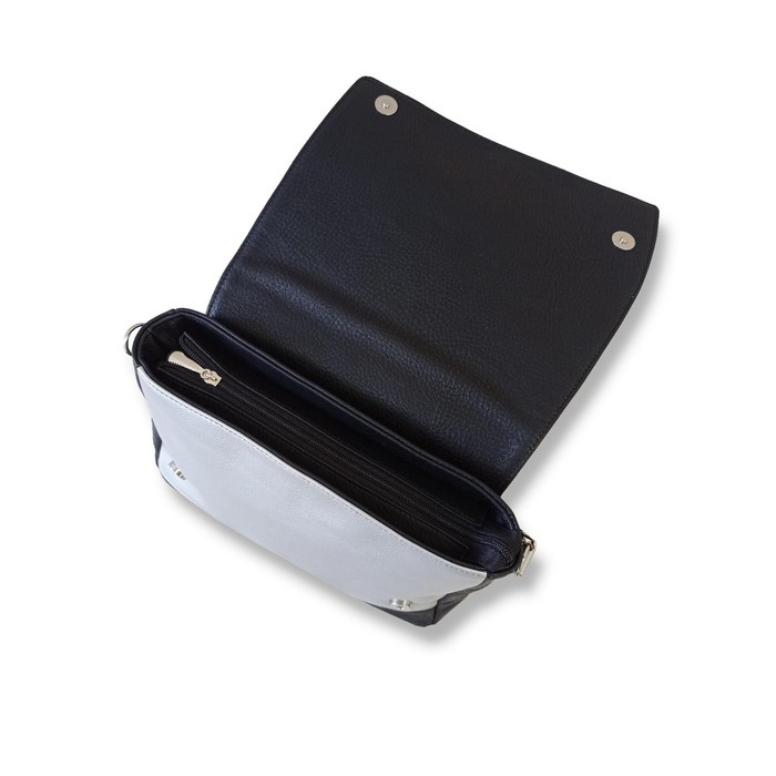 Сумка мессенджер, отдел на клапане, наружный карман, цвет чёрный - фото 4 - id-p206404520