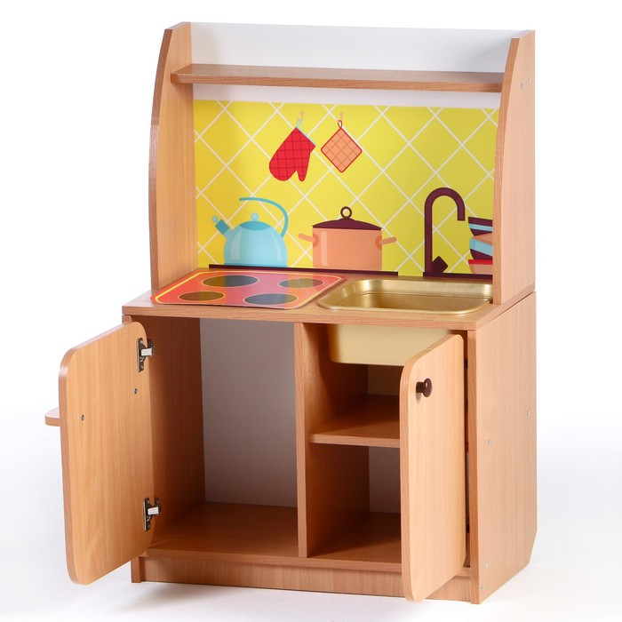 Игровой набор Кухня Машенька мойка МИКС, 684х400х1002, Цветной - фото 2 - id-p206407566