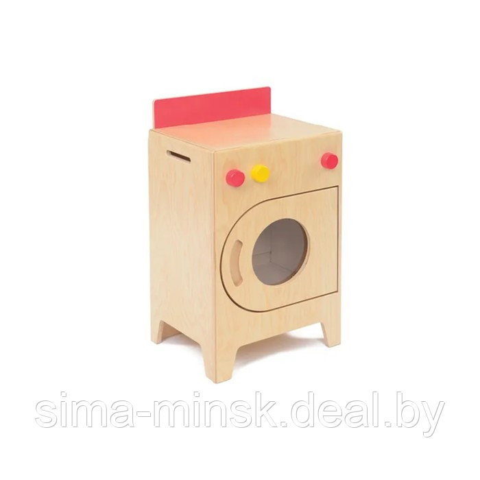 Стиральная машина игровая, 400×350×650 мм, цвет бежевый / красный