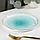 Тарелка фарфоровая пирожковая Доляна «Млечный путь», d=19 см, цвет бирюзовый, фото 2